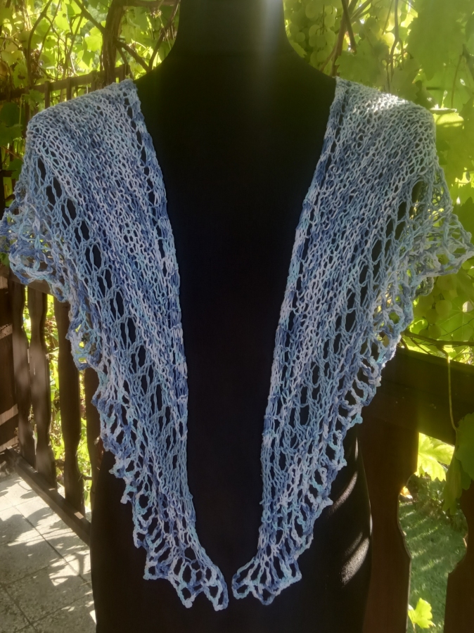 Chusta z bawełny Lazurowe błękity