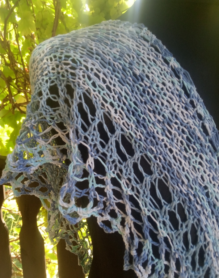 Chusta z bawełny Lazurowe błękity