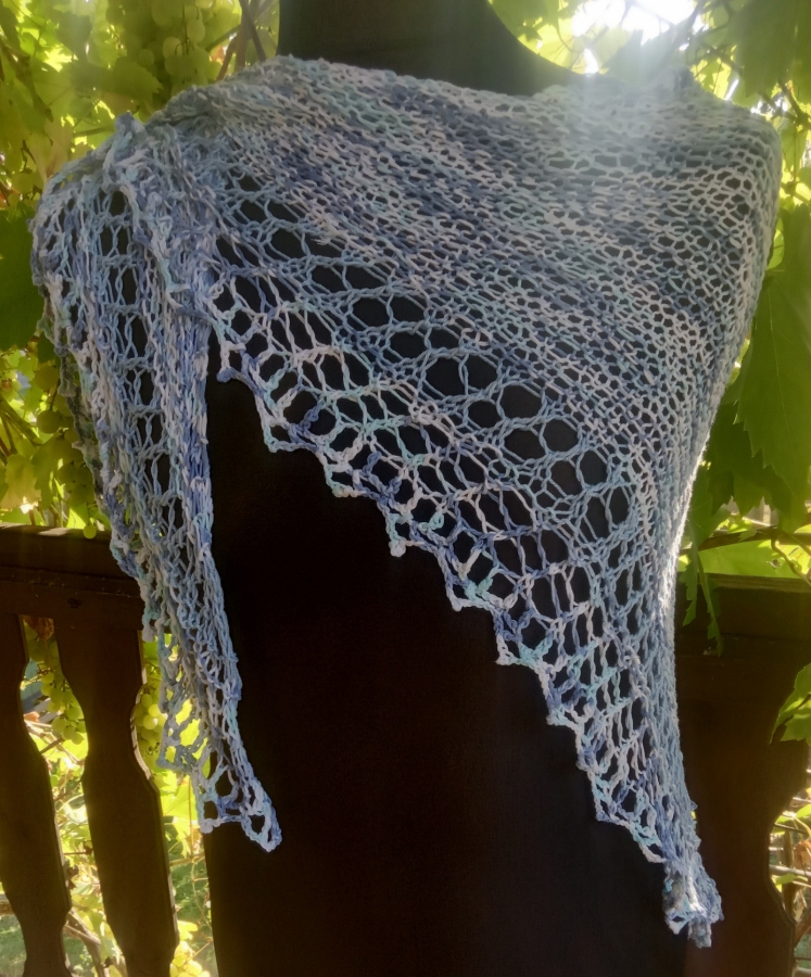 Chusta z bawełny Lazurowe błękity