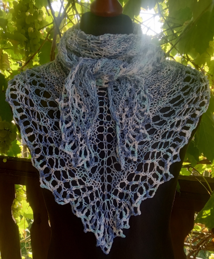 Chusta z bawełny Lazurowe błękity