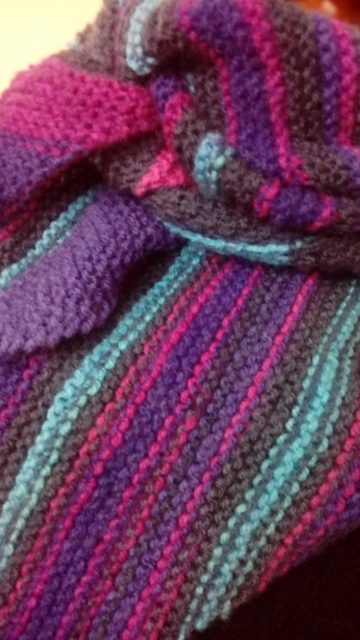 Mała chusta w paski