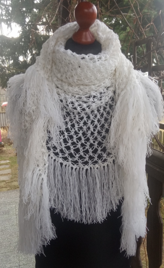 Chusta Biały puszek