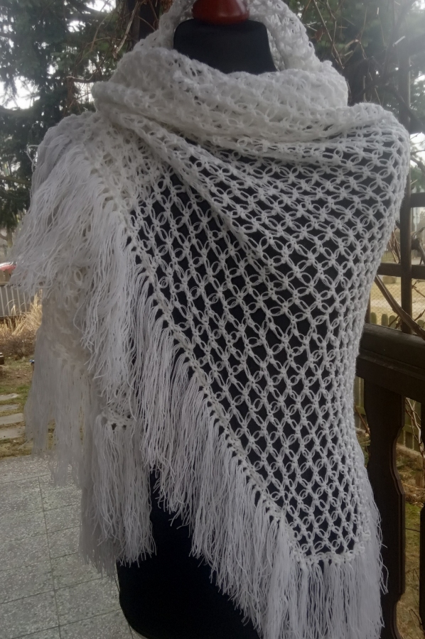 Chusta Biały puszek