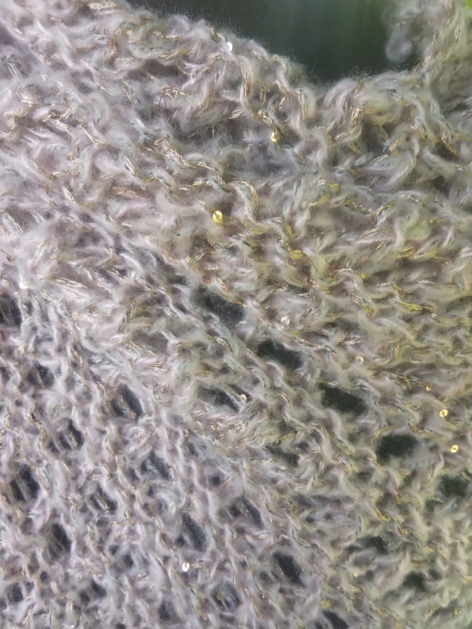 Moherowa chusta ze złotą nitką