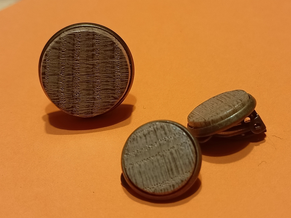 klipsy drugie z dębu