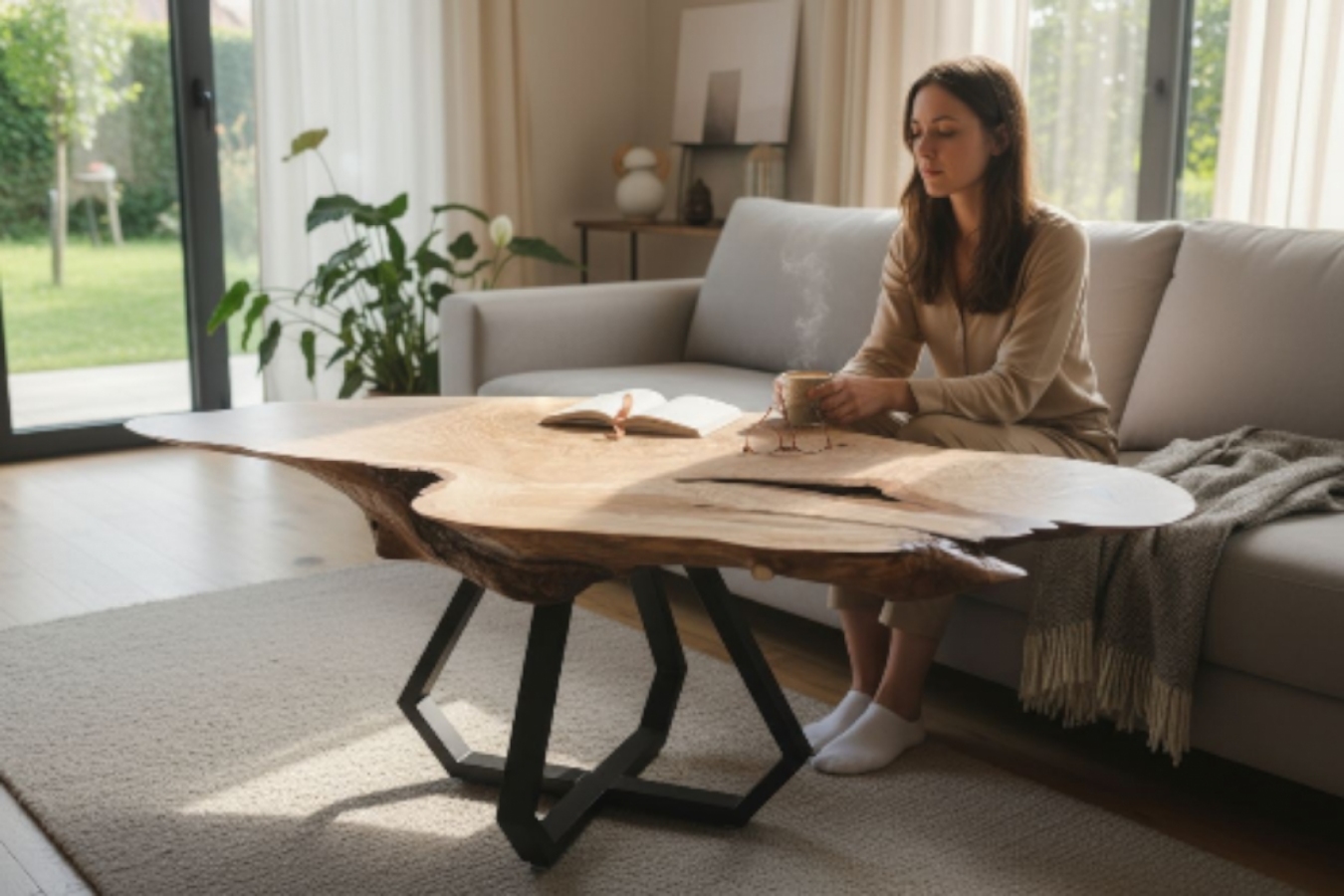 Stolik z litego drewna