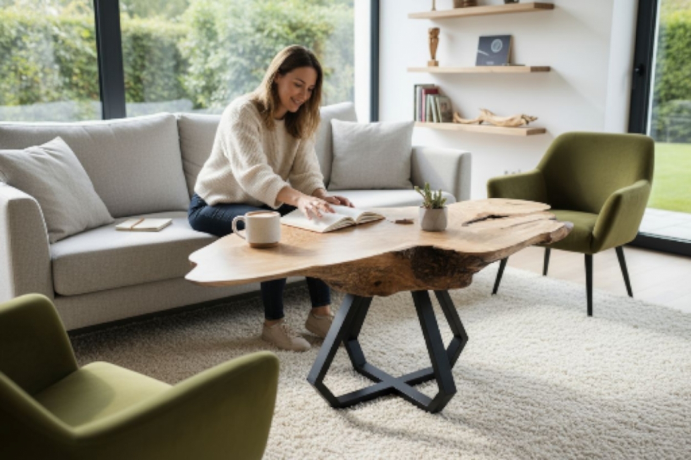 Stolik z litego drewna