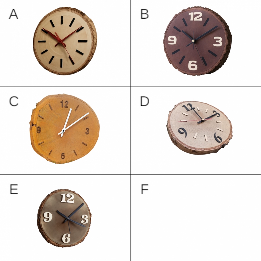 Stolik z litego drewna  zegar z drewna Gratis