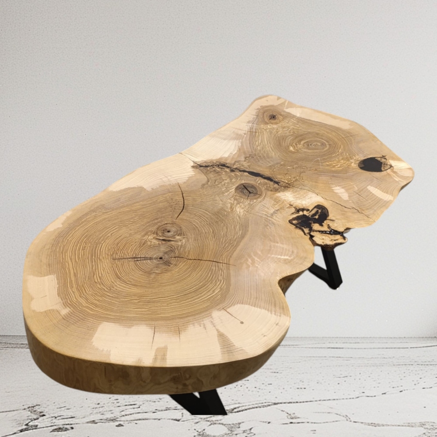 Stolik kawowy z litego drewna 106x60x50 cm