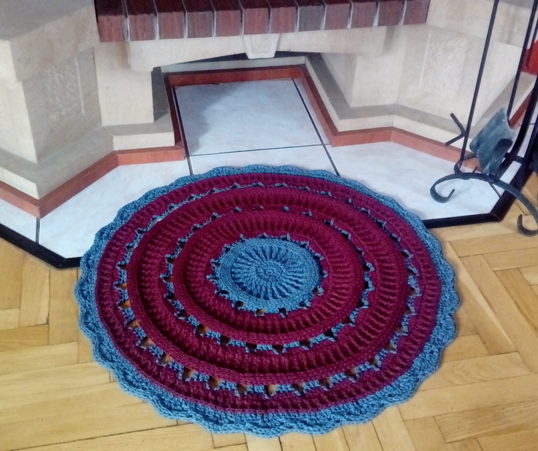 Dywan Burgund, ze sznurka bawełnianego