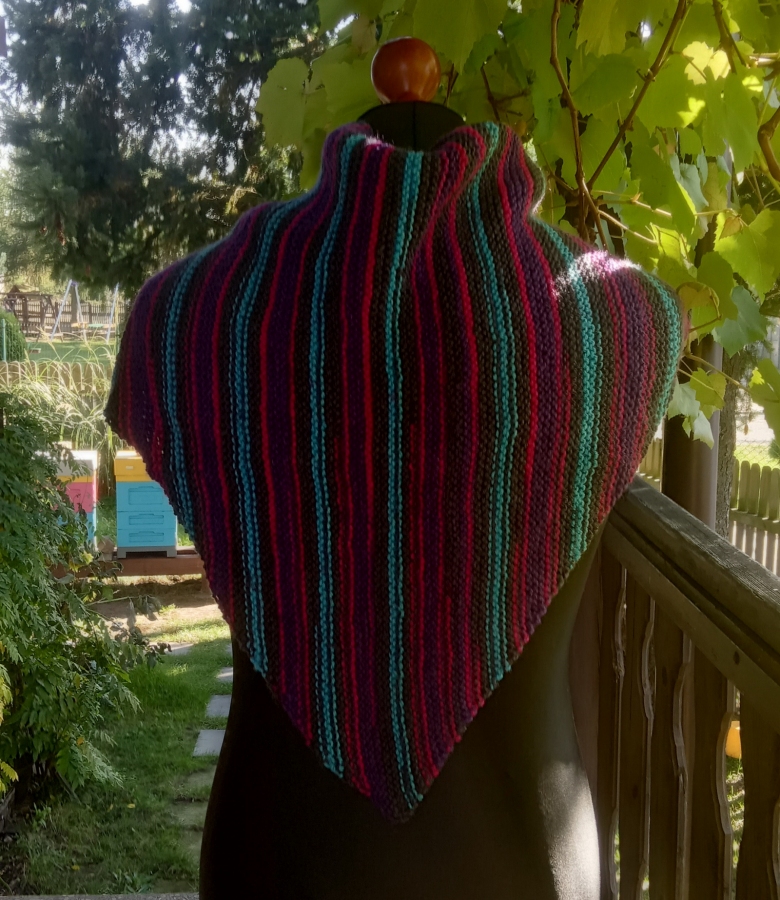 Mała chusta merino paski