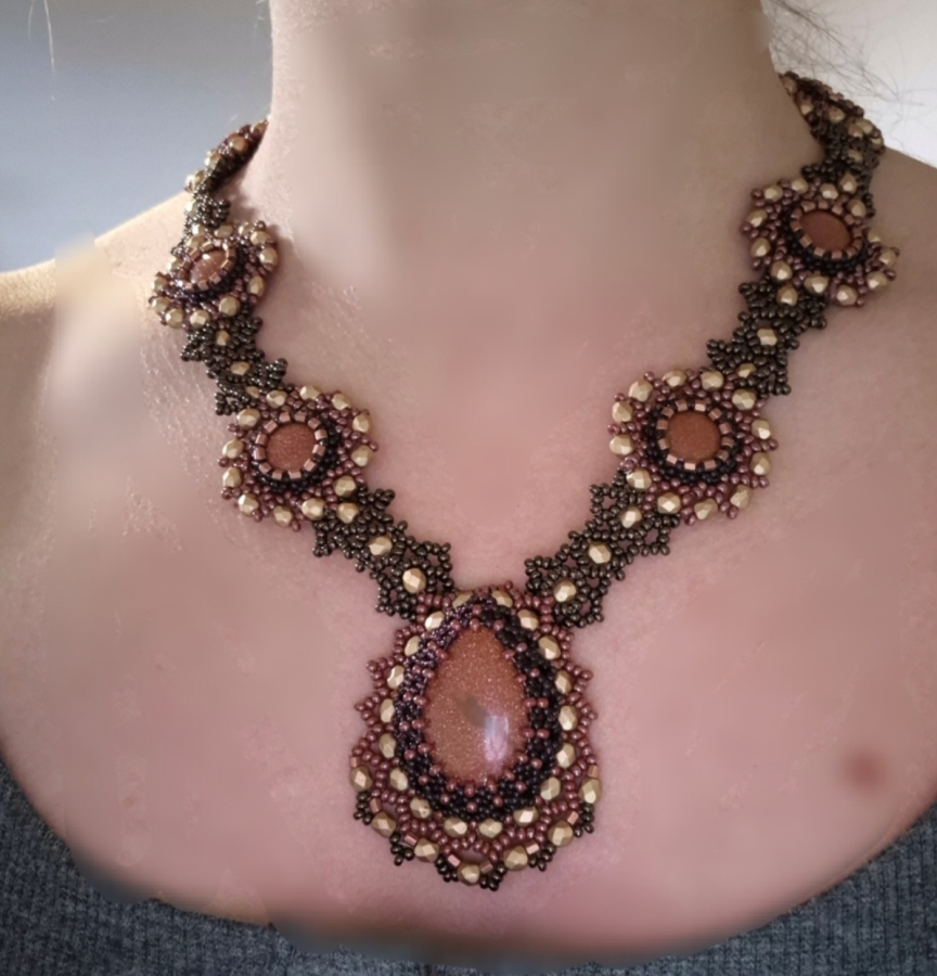 Naszyjnik z koralików Chocolate 