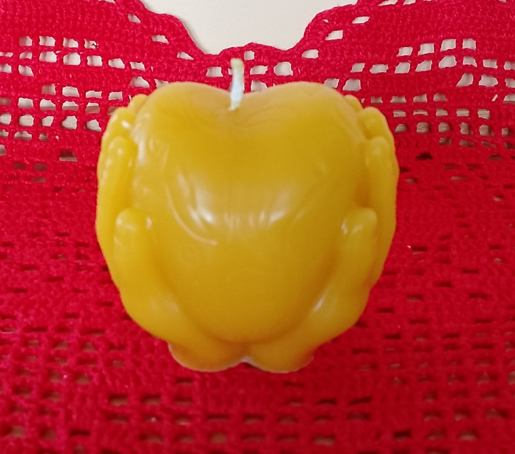 Serce, świeca z wosku pszczelego