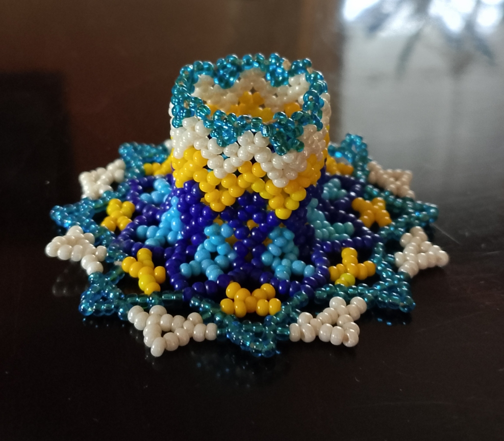 Świecznik z koralików TOHO