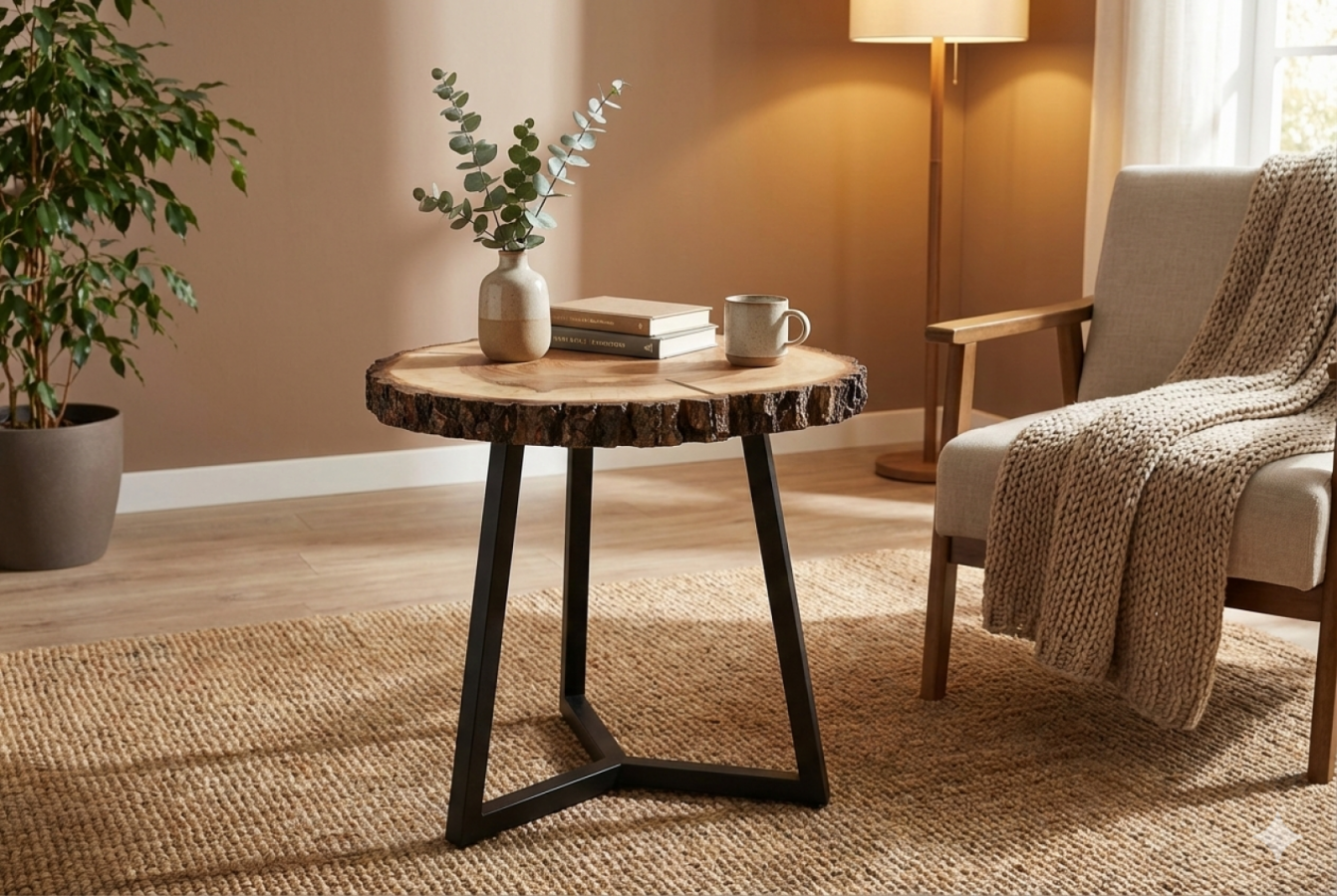 Nowoczesny stolik kawowy z litego drewna Drewnomalak 78cm