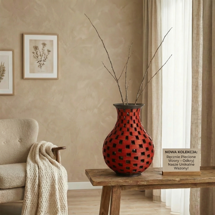 Dzbanek ażurowy z drewna – ozdobne rękodzieło – Unikat