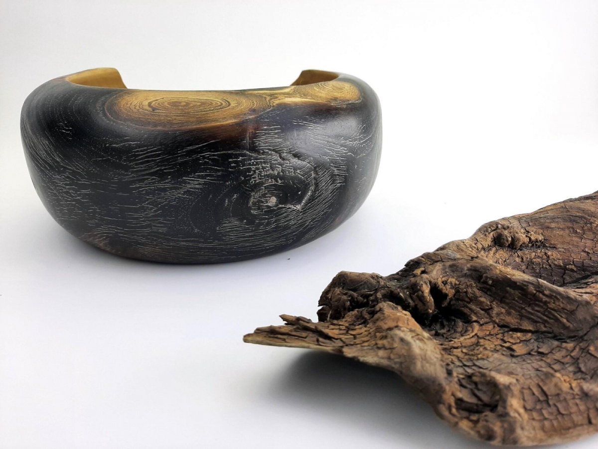 Patera z drewna buka i olchy – rękodzieło na stół