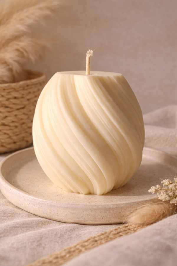 2 świeczki sojowe - Sznur