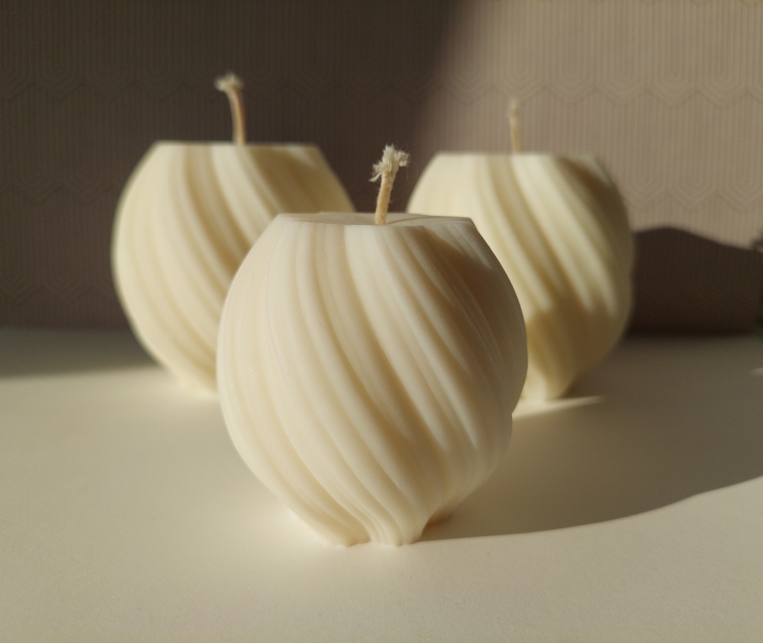 2 świeczki sojowe - Sznur