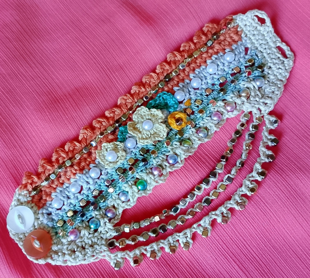 Bransoletka BOHO, bawełna