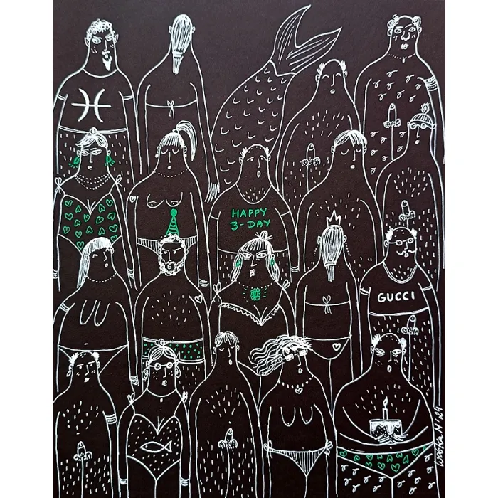 Plaża nudystów- Znaki Zodiaku, Ryby
