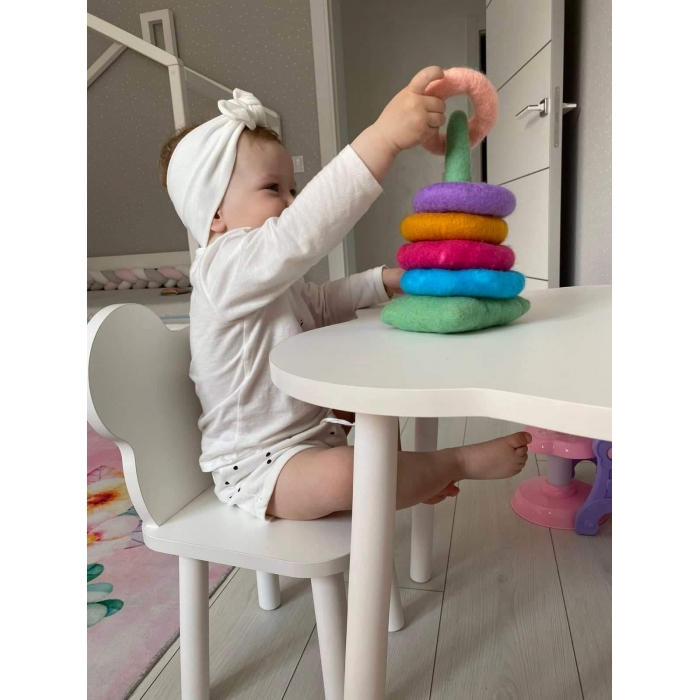 Piramidka kolorowa montessori nauka kolorów 