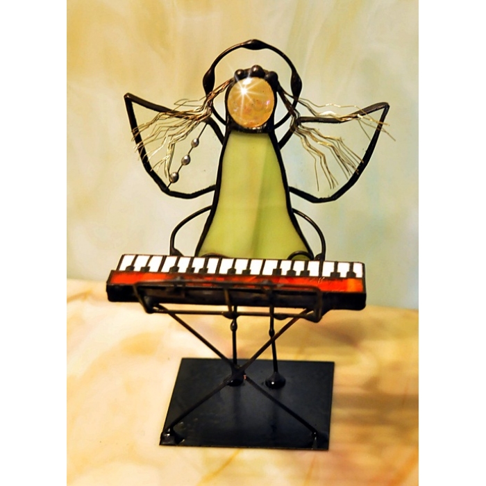 Aniołek witrażowy 3D z keyboardem (