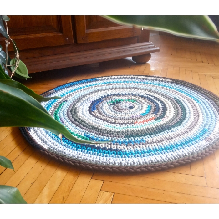 Dywan w paski, sznurek bawełniany