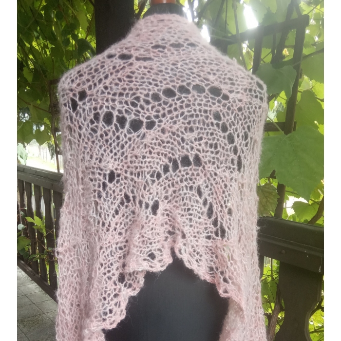 Moherowy szal z alpaką