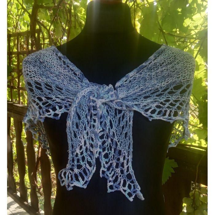 Chusta z bawełny Lazurowe błękity