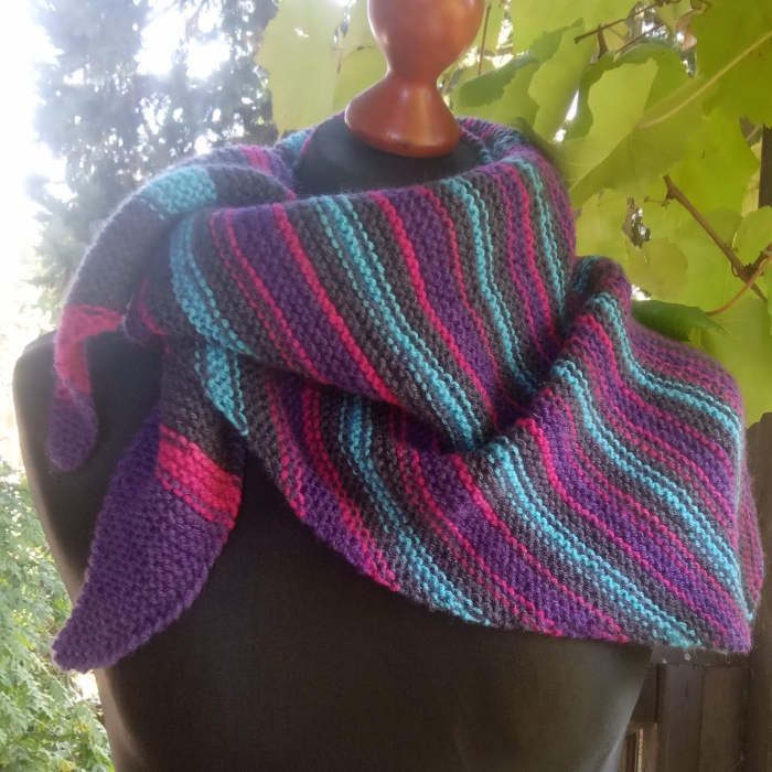 Mała chusta merino paski