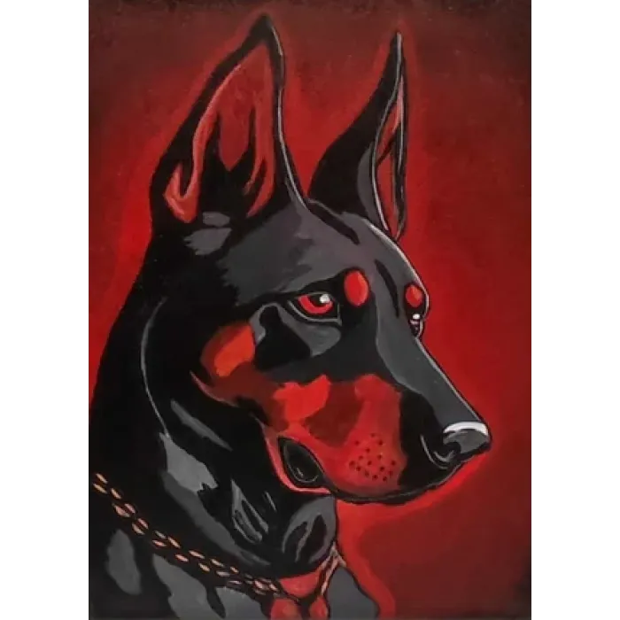 Doberman obraz na płótnie