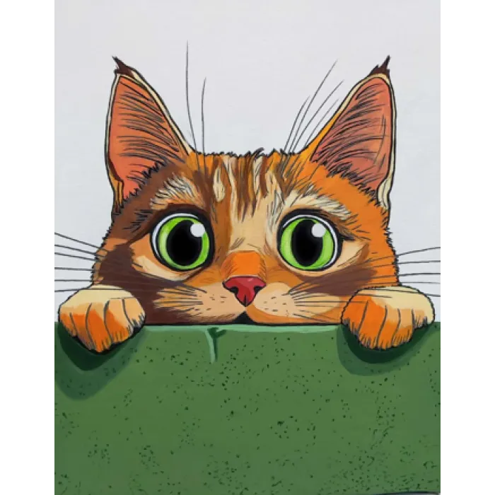 Rudy kot obraz na płótnie