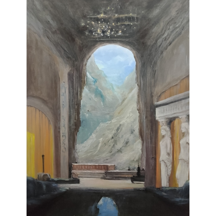 U Platona, ręcznie malowany obraz olejny