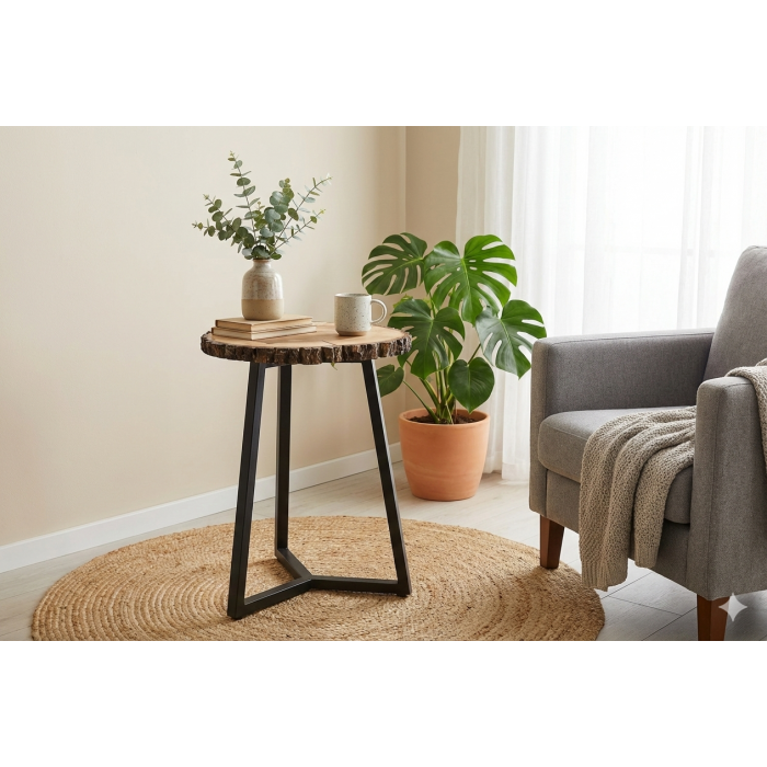 Nowoczesny stolik kawowy z litego drewna Drewnomalak 78cm