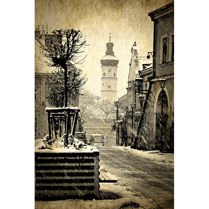 Wieża zegarowa zima 2025