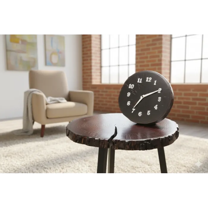 Stolik kawowy z litego drewna loft wysoki