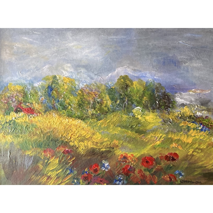 Zmierzch nad łąką