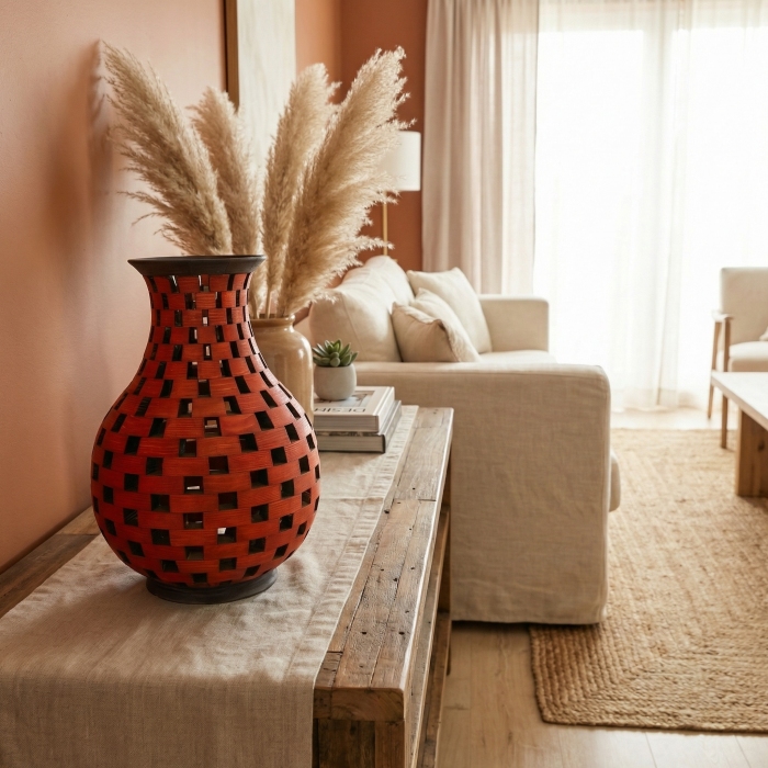 Dzbanek ażurowy z drewna – ozdobne rękodzieło – Unikat