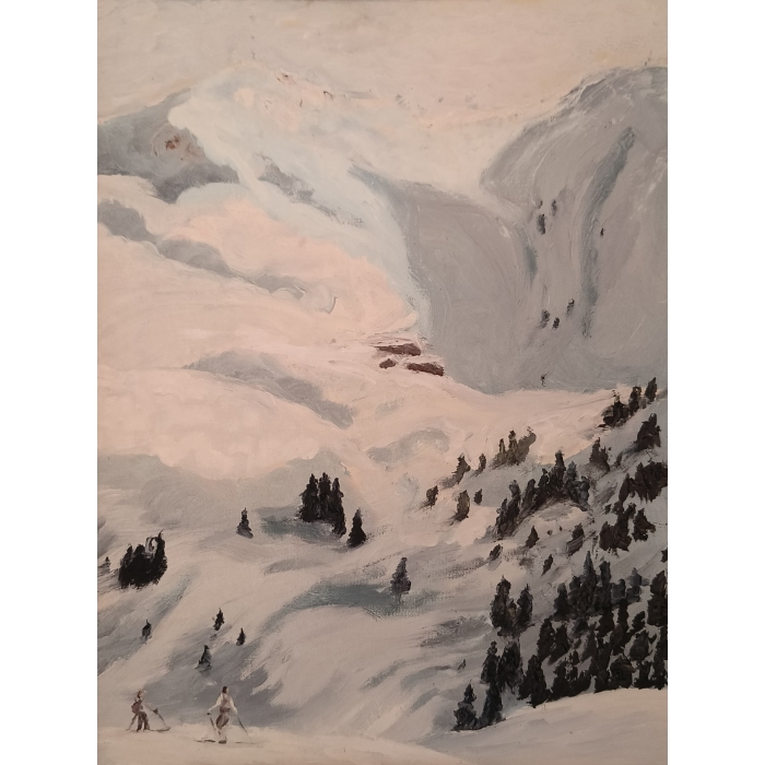Kitzbuhel, ręcznie malowany obraz olejny