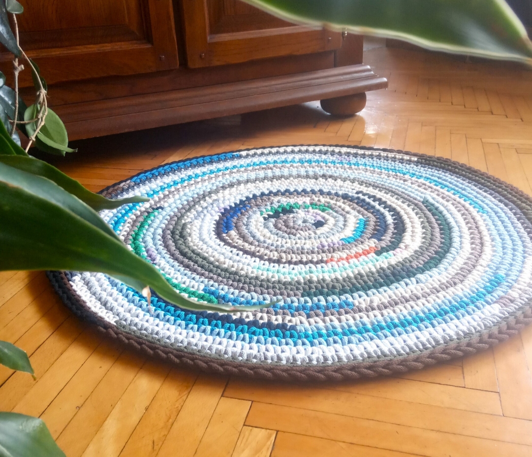 Dywan w paski, sznurek bawełniany