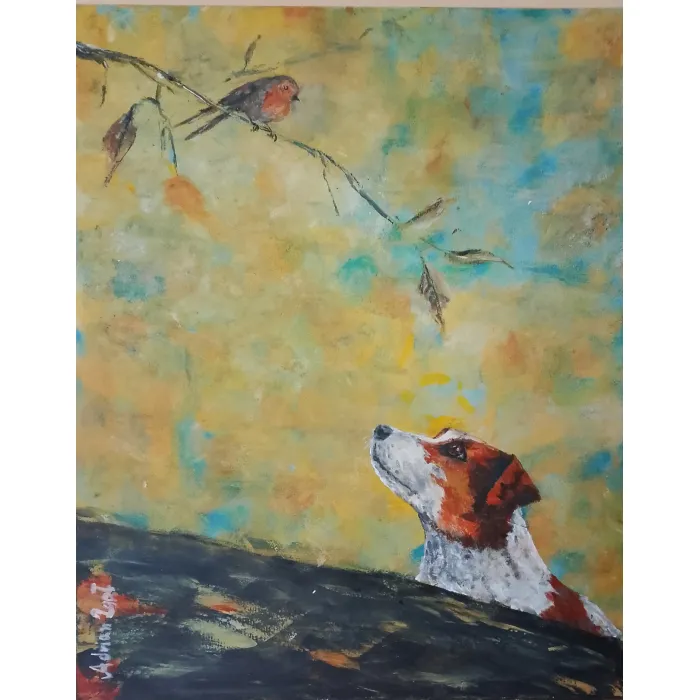 Chilli, jack russell terrier, obraz na płótnie
