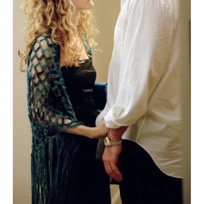 Duża ażurowa chusta w stylu Carrie Bradshaw