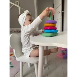 Piramidka kolorowa montessori nauka kolorów 